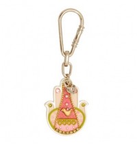 Pink Hamsa Hand Key Chain